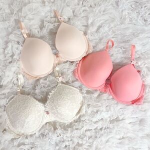 𝜗𝜚 victoria's secret Dream Angels Lightly Lined Full-Coverage Bra bundle